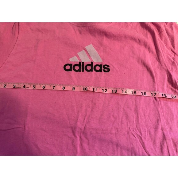 Adidas Women's Short Sleeve Pink Pullover T-Shirt  EUC Size L Top Sport - Picture 4 of 6